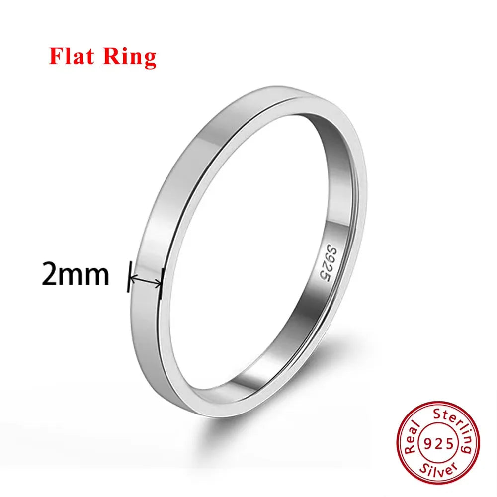 Effie Queen Fashion 925 Sterling Silver Ring Perfect Polished Simple Design Unisex Jewelry Propose Wedding Jewelry Gift APR33