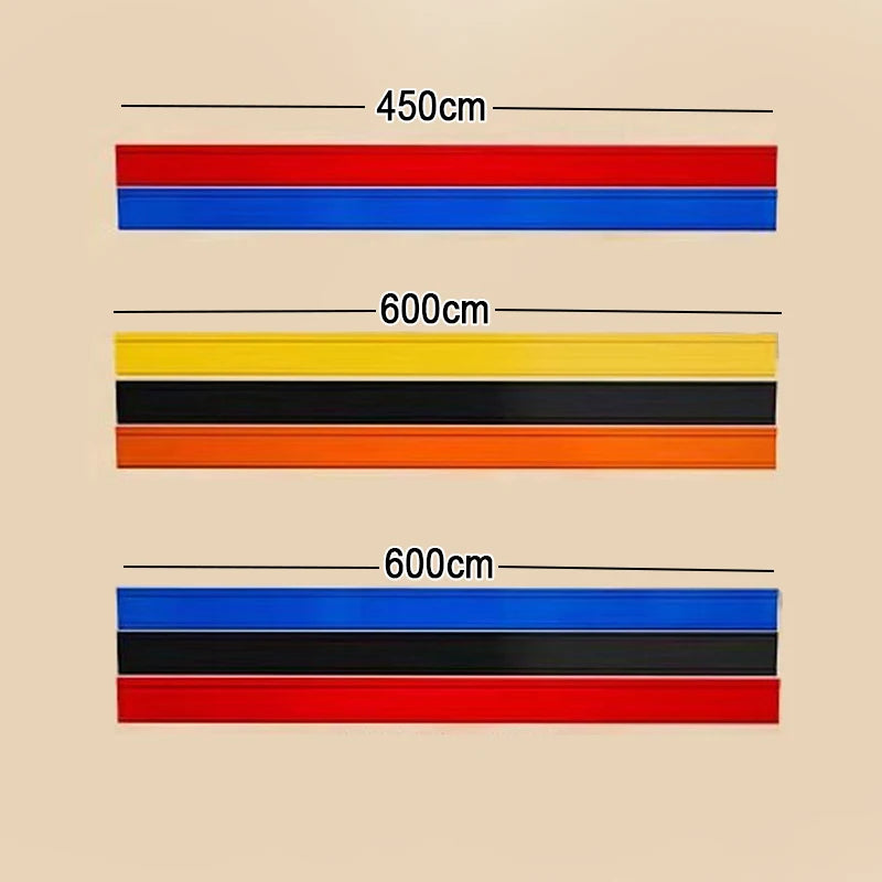 3-Lane Flexible Race Tracks Toy Kid Flex Race Track Vehicle Playsets Compatible 1/64 Cars Portable Roll Up Ramp Tracks Boys Gift