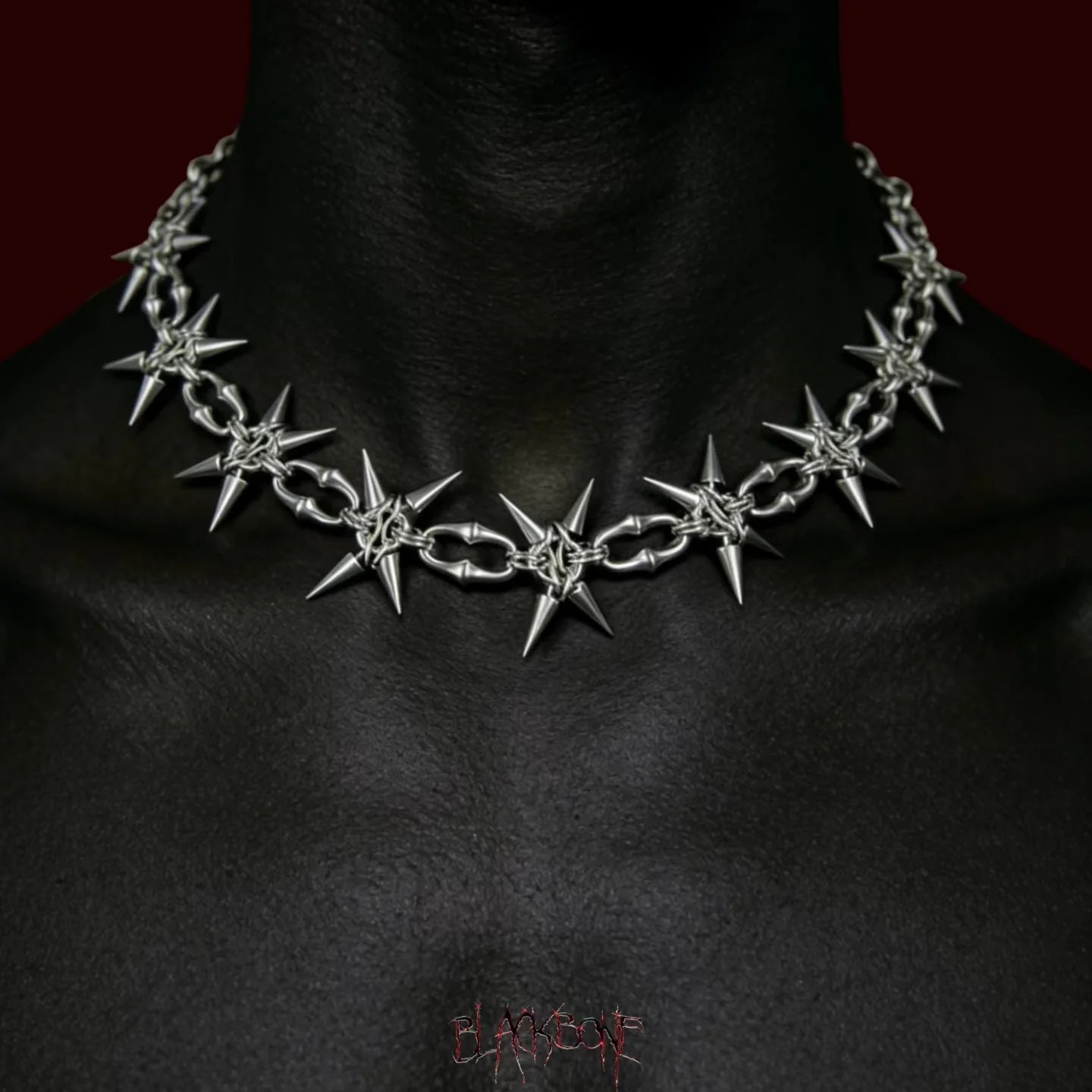 Punk Grunge Rock Rivet Clavicle Chain Cool Fashion Handmade Geometric Necklace Goth Charm Jewelry Hip Hop Accessories Gift