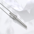 Large Size Anxiety Relief Breathing Necklace Stainless Steel Meditation Pendant for Stress & Mindfulness Calm Quit Smoking Aid
