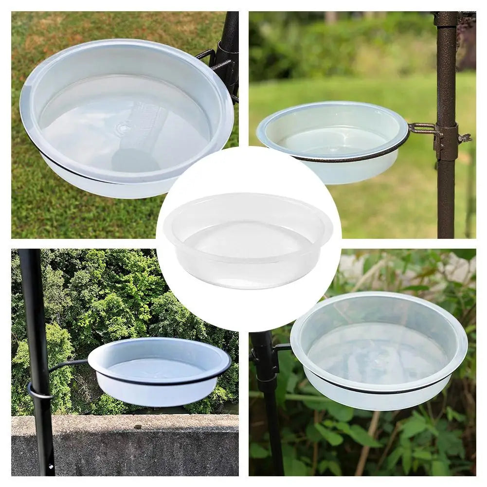 Outdoor Garden Hummingbird Water Dish Tray Replacement Plastic Birdbath Bowl Wild Bird Feeding Station Drinker Water Feeding