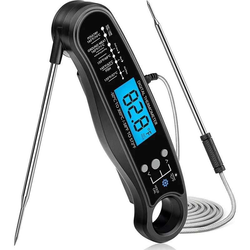 Digital Meat Thermometer Stainless Waterproof Touch Heat Gauge For Meat Thermometre Probe Kitchen Cooking BBQ Grill Thermometer