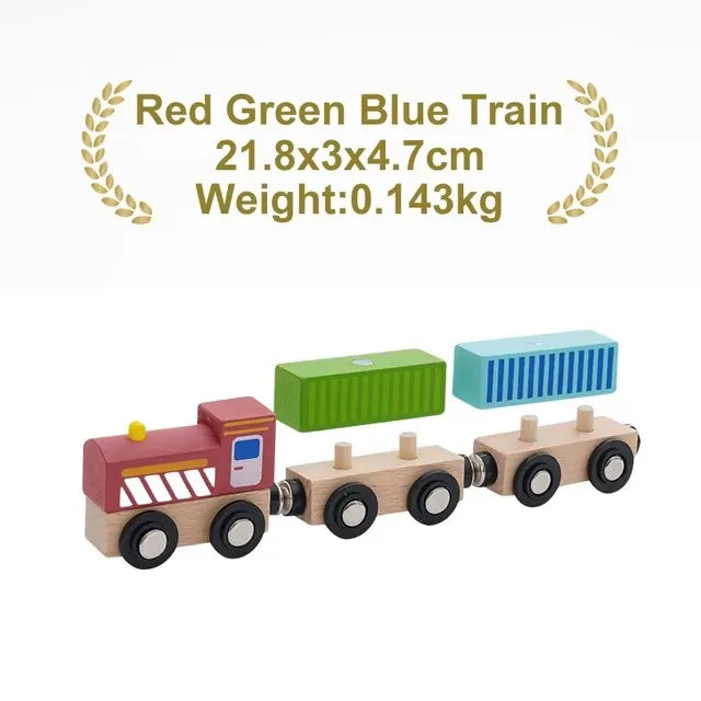 1pcs Magnetic Train Toys Wooden Train Locomotive Car Truck Railway Accessories Fit for Wooden Tracks Toys Gifts
