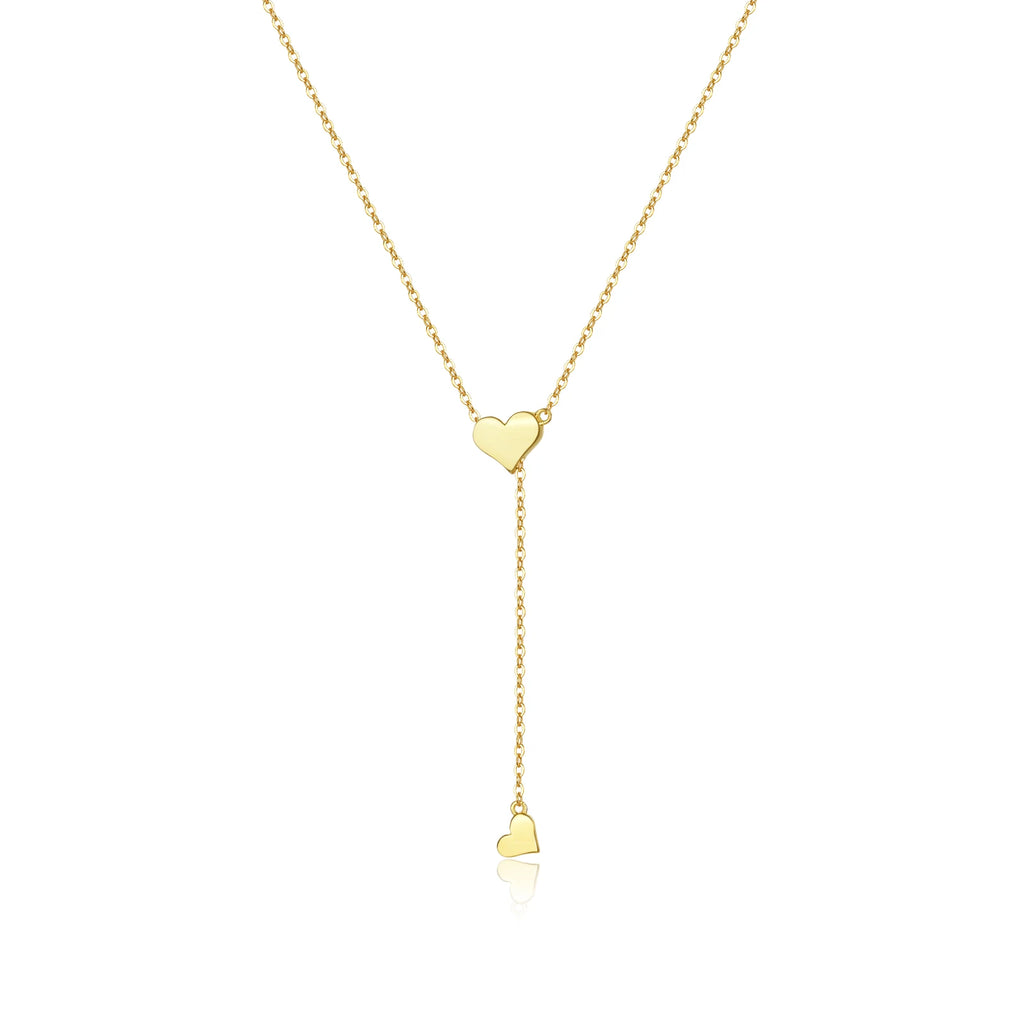 ANDYWEN 925 Sterling Silver Gold Adjustable Chain Heart Pendant Charm Necklace Drop Choker Resizable Women Luxury Jewekry