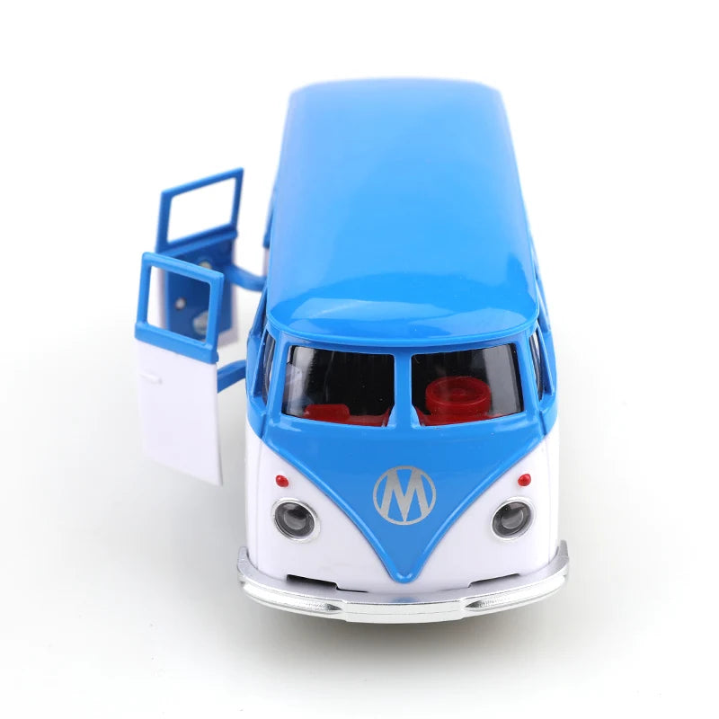 (bagged)1:38 Classical T1 Bus, Alloy Model Car, Simulated vehicle, children's alloy car, boy's toy model, car ornaments
