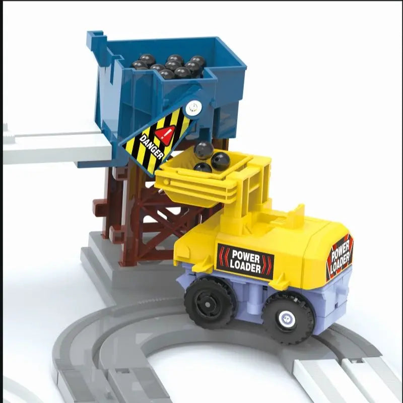 Adventure Powered Mine Cart Track Racing Rail Set Electric Engineering Vehicle Toy Educational Railway Adventure Family Gift Kid