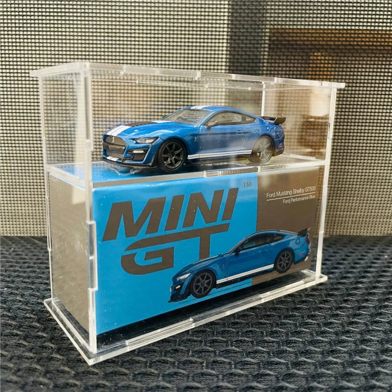 1/64 Model Cars Acrylic Display Case Fit for Mini Size MiniGT Tomica Required Assembly Proof Box Cabinet Toy Vehicles