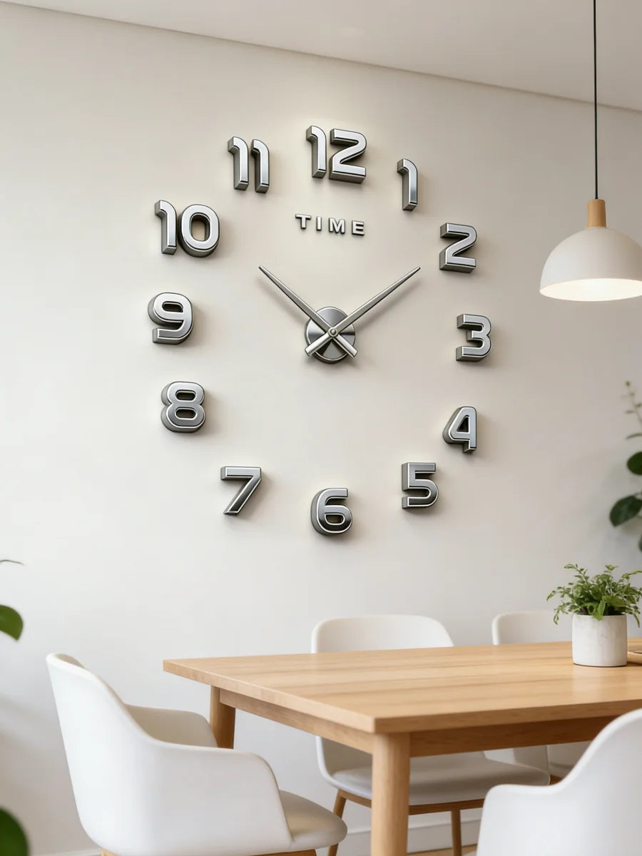 Large 3D Wall Clock Luminous Classic Wall Clocks DIY Digital Clock Wall Watches Stickers Silent Clock for Home Living Room Table