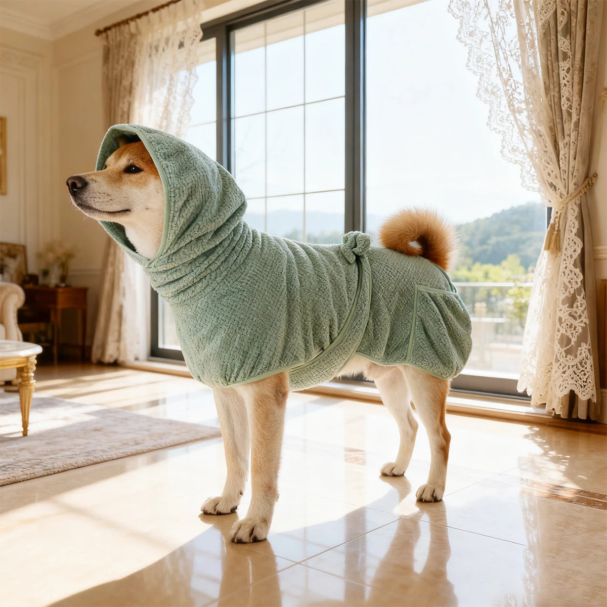 New Dog Bathrobe Absorbent Pet Quick Drying Bath Towel Dog Bath Towel Large Small Dogs Clean Absorbent Bathrobe Dog Pet Products