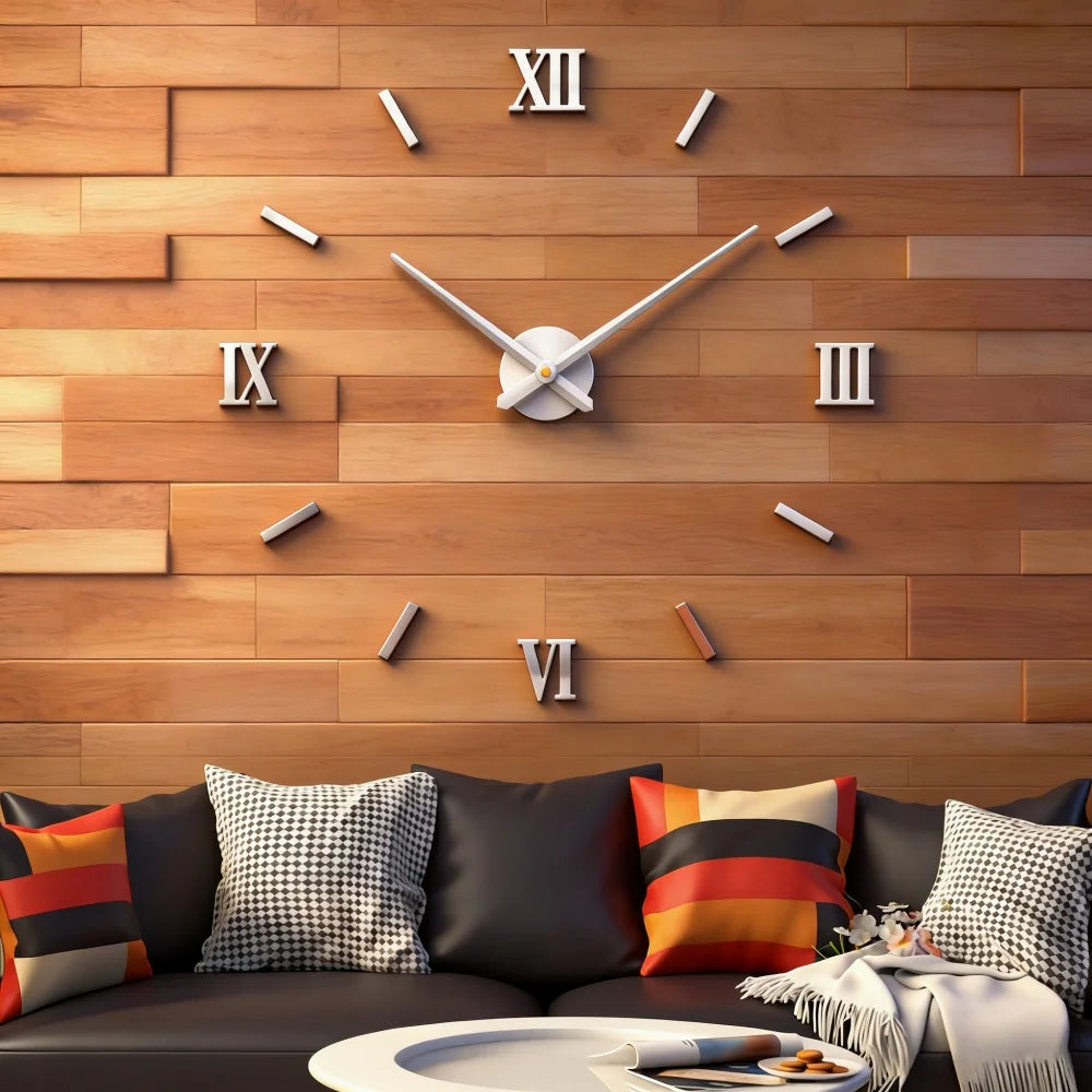 2026 Modern Design Large Wall Clock 3D DIY Quartz Clocks Fashion Watches Acrylic Mirror Stickers Living Room Home Decor Horloge