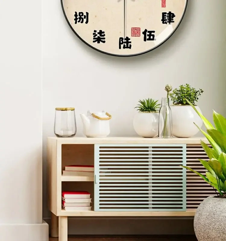 Personality Art Wall Clock Classical Retro Teahouse Study House Creative Decoration Chinese Household Decorative Mute Wall Clock
