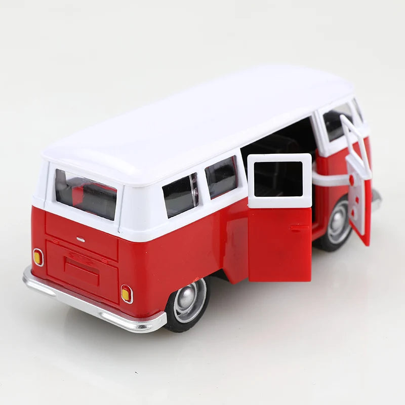 (bagged)1:38 Classical T1 Bus, Alloy Model Car, Simulated vehicle, children's alloy car, boy's toy model, car ornaments