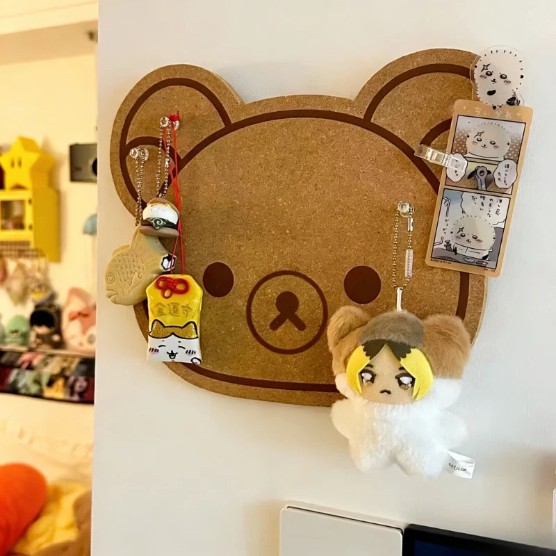 1pc Cute Bear Pin Board - Wall Mounted Bulletin Board, 0.5 Inch Thick Cloud Rubber Display Board for Office, Kids Room, Home