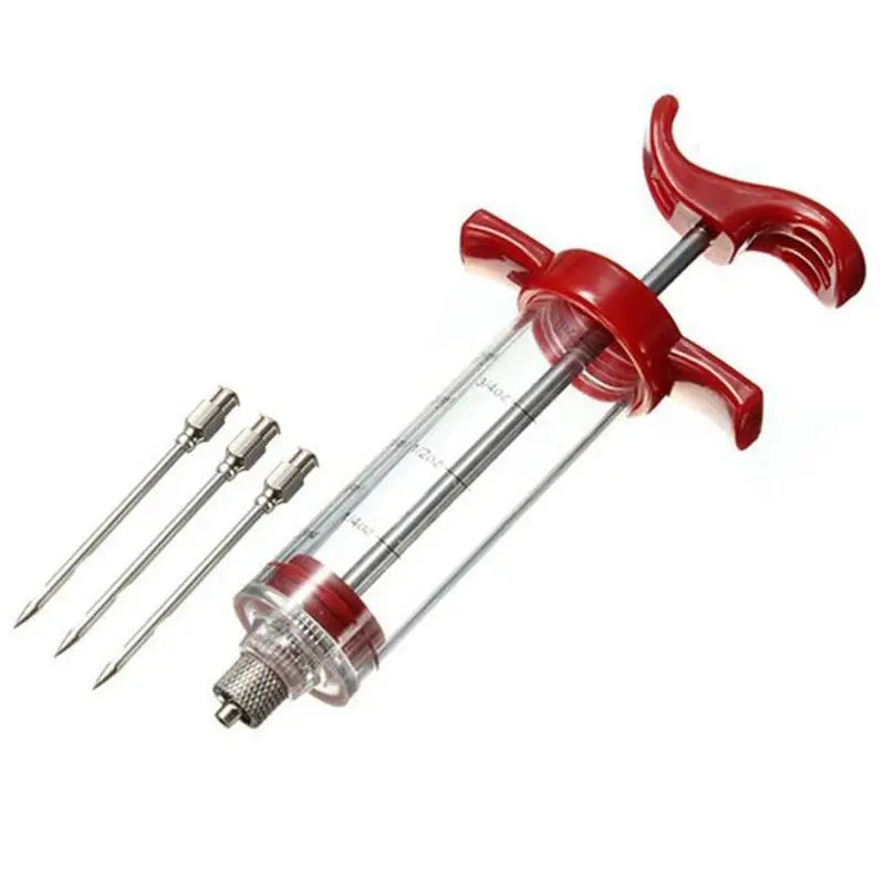 Stainless Steel Spice Syringe Set Meat Turkey Chicken Flavor Injector Kitchen Sauce Marinade Injection Home Kitchen Accessories