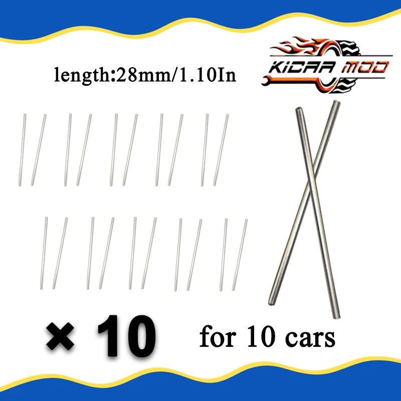 1/64 Model Car Wheels Axle For Replacement Parts for Matchbox Tomica Diecast Model Toys (10 Sets)