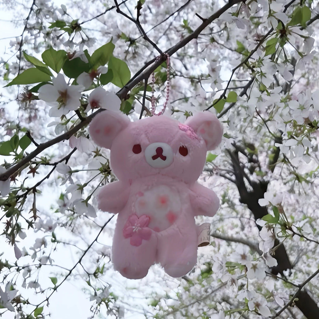 Cherry Blossom Rilakkuma Plush Toys 30/40/50cm Rilakkuma Stuffed Doll Bear Home Decor Toys Kids Dolls Adorably Birthday Gifts
