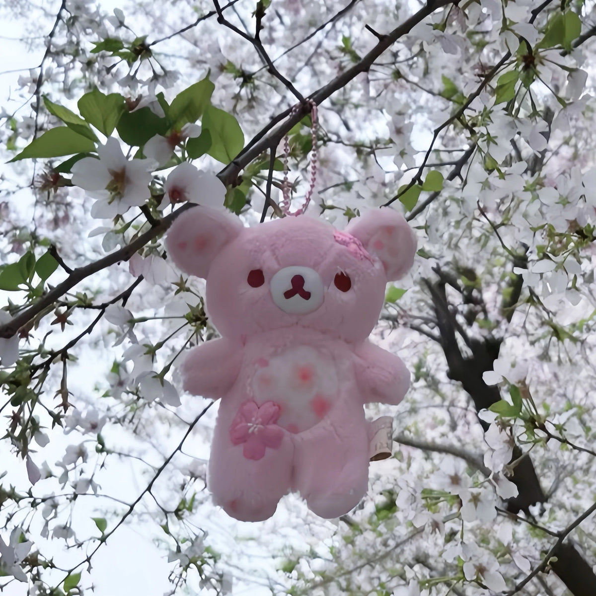 Cherry Blossom Rilakkuma Plush Toys 30/40/50cm Rilakkuma Stuffed Doll Bear Home Decor Toys Kids Dolls Adorably Birthday Gifts