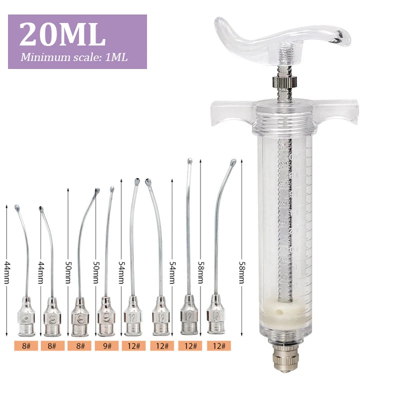 10/20/30/50Ml Baby Bird Feeder with Stainless Steel Birds Feeding Syringe Tube Parrot Feeding Syringe Adjustable Bird Supplies