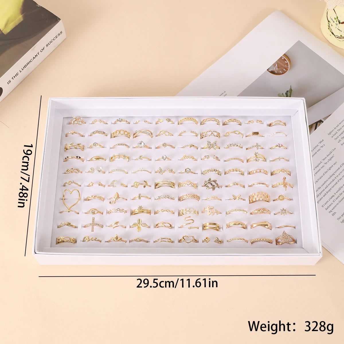 1/5/15/30/50/100 Piece Set Minimalist Hollow Out Design Geometric Ring Multi Piece Set Girl Daily Party Wearing Fashion Jewelry
