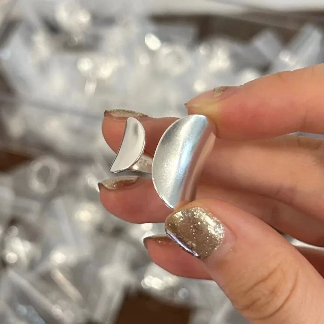 Sam Panda 925 Sterling Rings for Women Fashion Geometric Handmade Irregular Gold Star Ring Simple Fine Jelwery  Christmas Gift