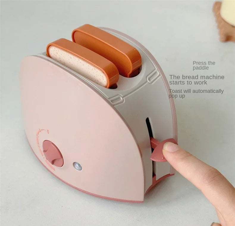 Mini Household Appliances Kitchen Toys Pretend Play Set with Coffee Maker Water Dispenser and Toaster for Kids Boys Girls Gifts