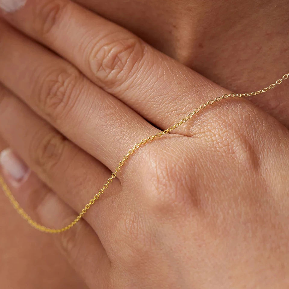 EMANCO 10PCS Fine Chain Necklace Stainless Steel Gold-Plated Women's Collar Gift Fine Jewelry DIY Wholesale