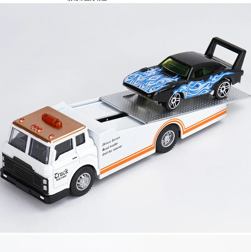 1:64 Scania Container Truck American Container Truck Alloy Diecast Model Car Home Decoration Ornaments Collections Hobby Holiday