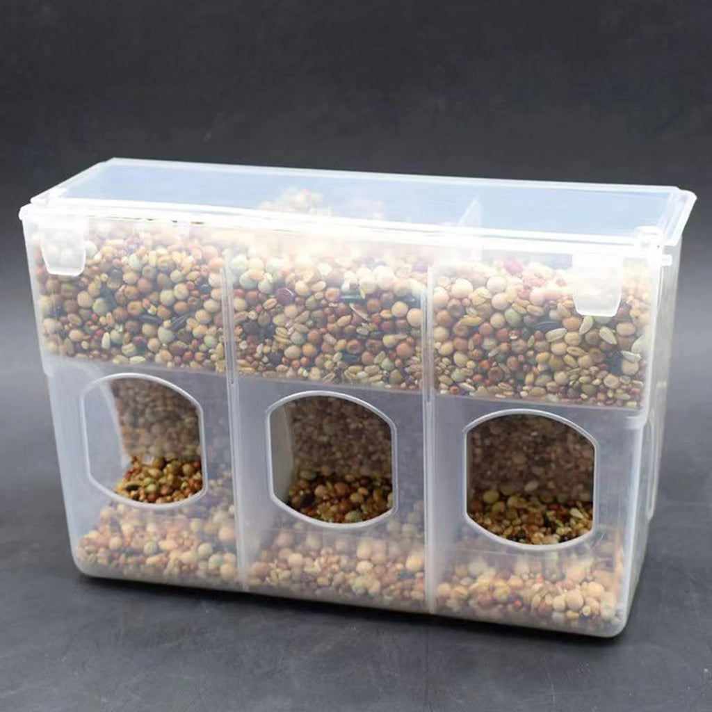 Bird Feeder Bowl Hanging Parrot Feeder for Small and Medium Parrot three hole for Garden Outdoor Backyard Wildlife Birding