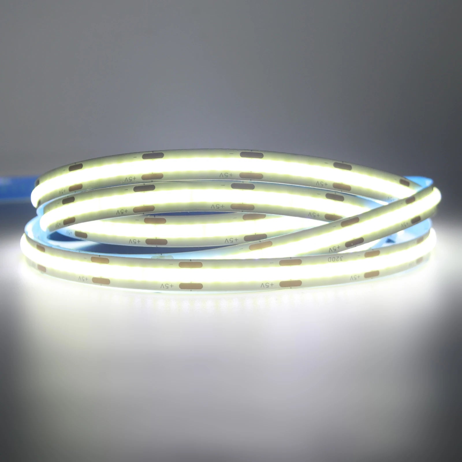 3AA Battery Box 5V COB Led Strip 8MM 320LEDs/M Warm Natural Cool White Flexible COB Strip Light for Bedroom Cabinet TV Backlight
