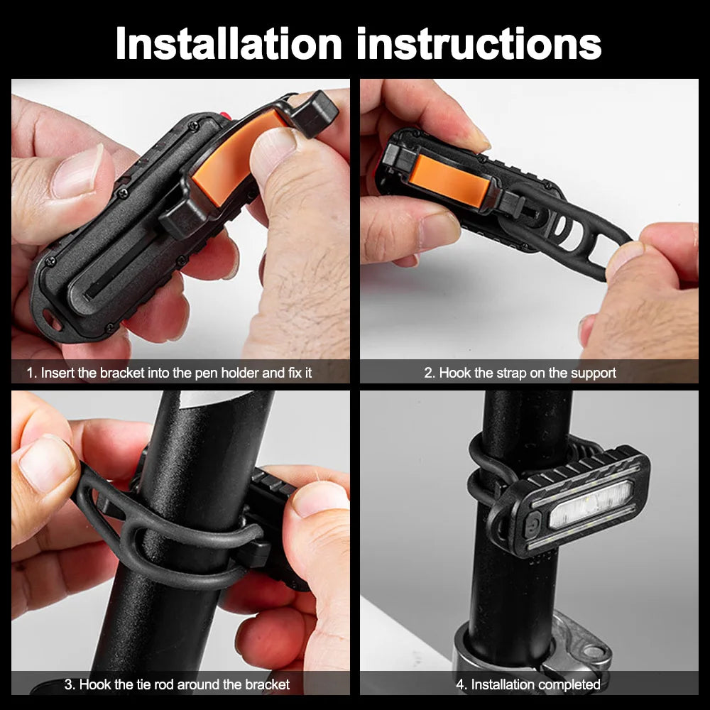 LED Red and Blue Shoulder Light with Clip USB Rechargeable Flashlights Warning Safety Torch Bike Warn LANTERN