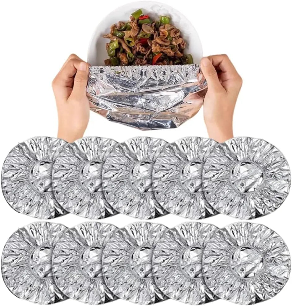 Aluminum Foil Keep Warm Covers Dining Table Food Preservation Cover Microwave Oven Heating Waterproof Oil Proof Kitchen Tools