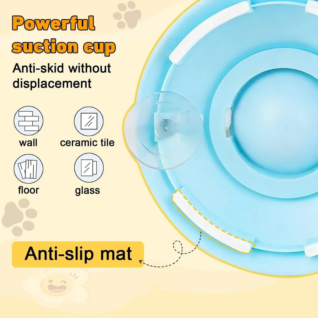 1pcs Dog Lick Bowl with Ball, Anti-Slip Licking Mat for Anxiety Relief, Slow Feeder for Liquid & Soft Food, Cat Dog Toy