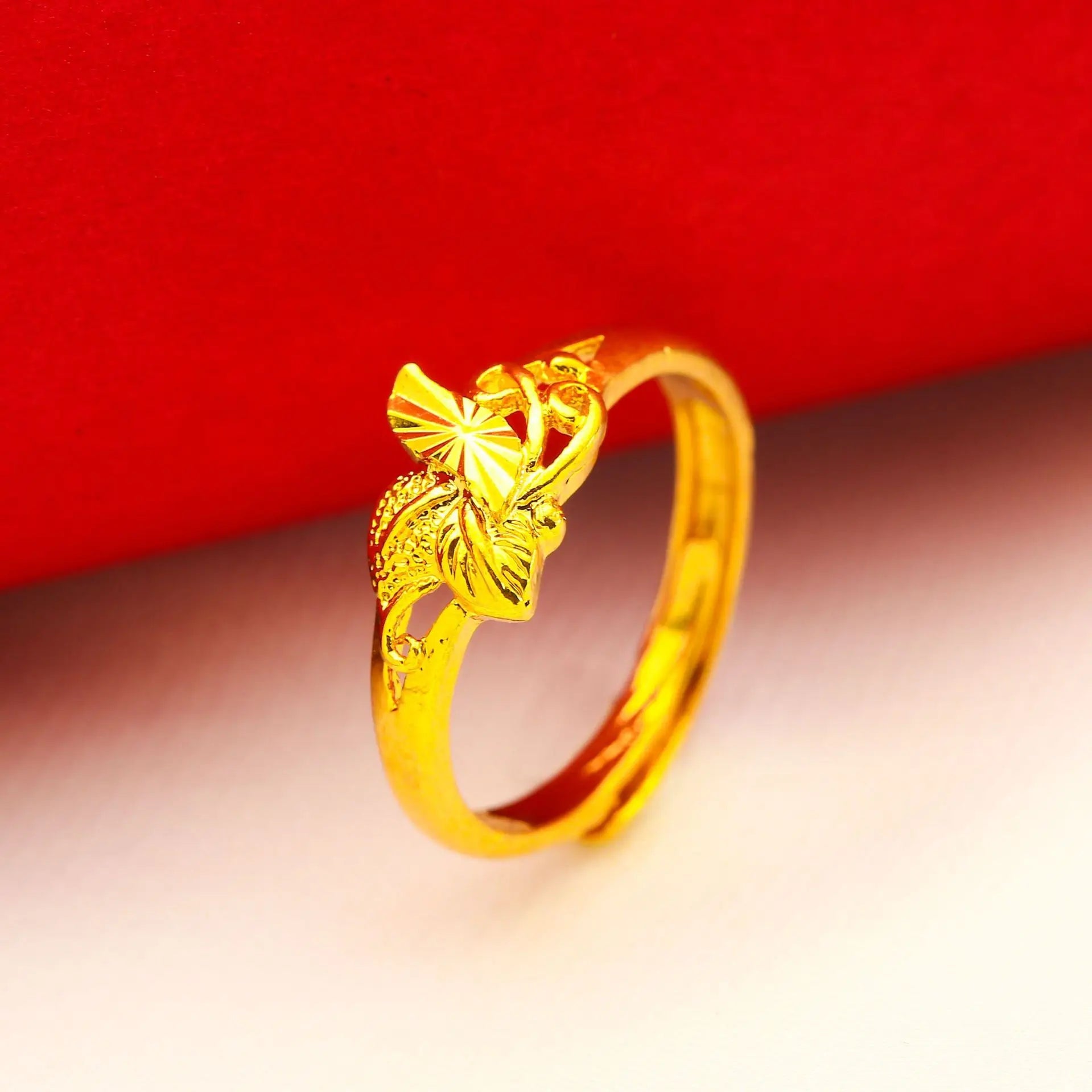 ANIID Dubai Gold Color Ring For Women Resizable Brazilian Wedding Bride Arabic Ethiopian Finger Ring Nigerian Jewellery Moroccan