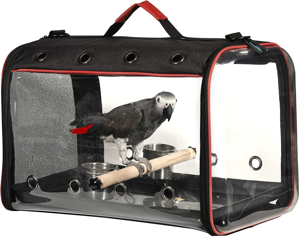 Bird Carrier Bag  Bird Travel Cage with Stand, Lightweight Backpack for Parrot, Colorday Portable Bird Travel  Lightweight  Bag,