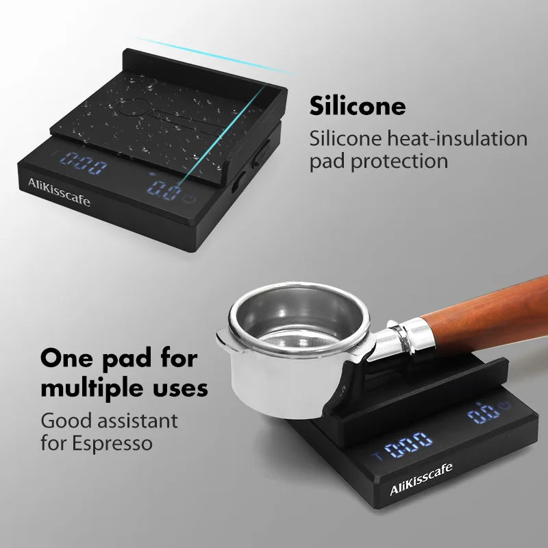 AliKisscafe Kitchen Coffee Scale Digital Scale With Timer Rechargeable Electronic Precision Espresso Accessory Barista Tool Gift