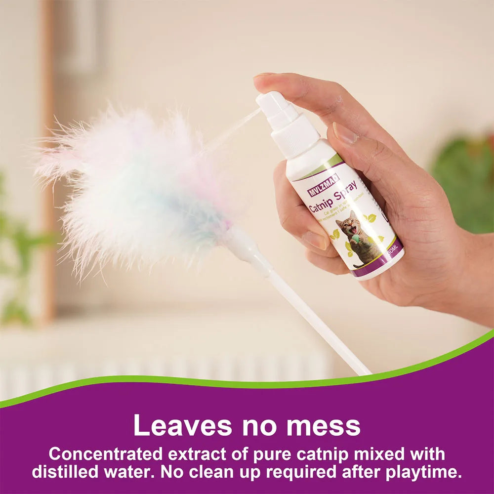 Catnip Spray for Cats,Cat Scratching Spray to Boost Play,Calm Stress & Renew Toys,Transparent Cat & Kitten Behaviour Spray 60 ml