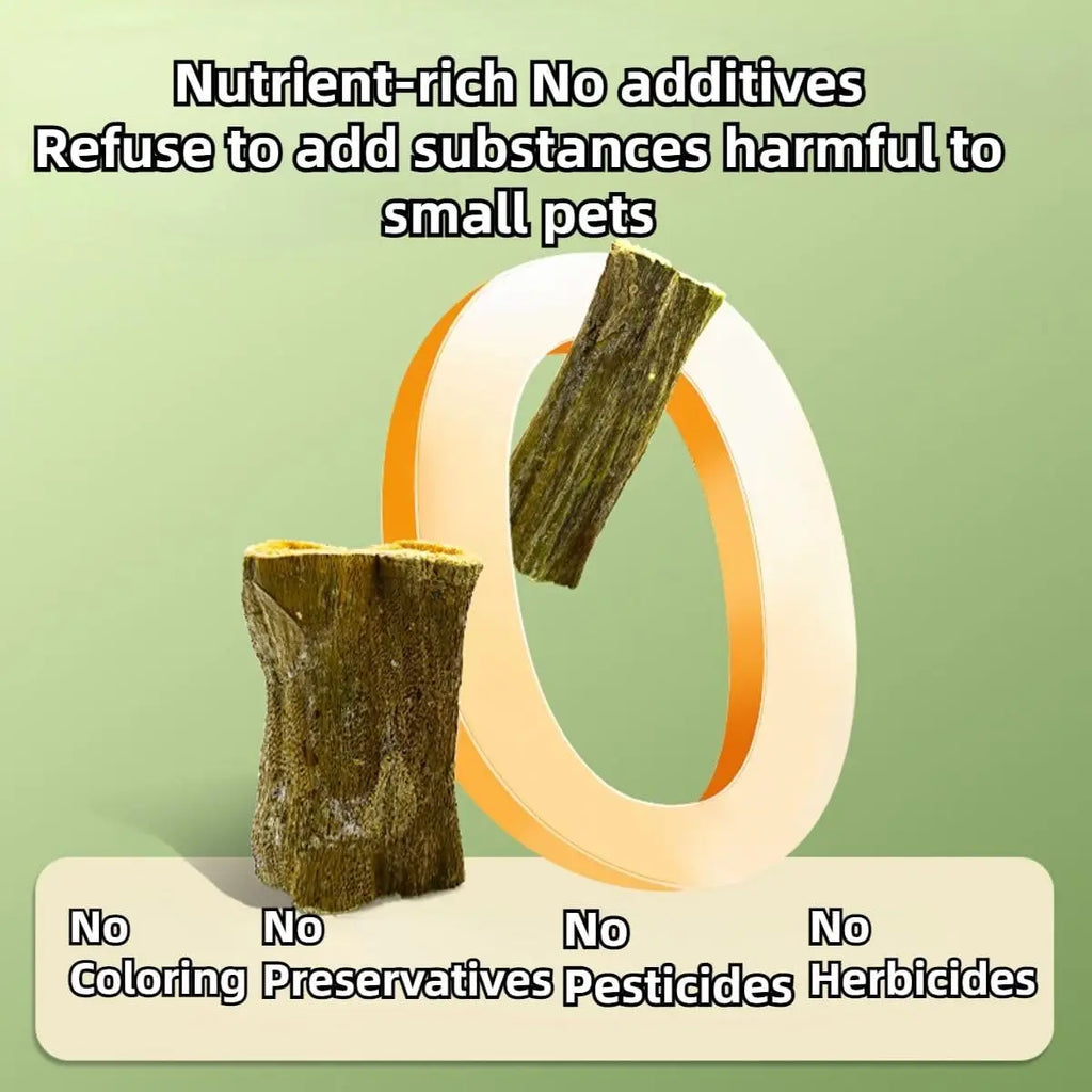 Natural Bunny Chew Toys,Organic Papaya Wood Chew Sticks Hamster Chew Toy for Teeth Hamster Guinea Pig Rat Gerbils