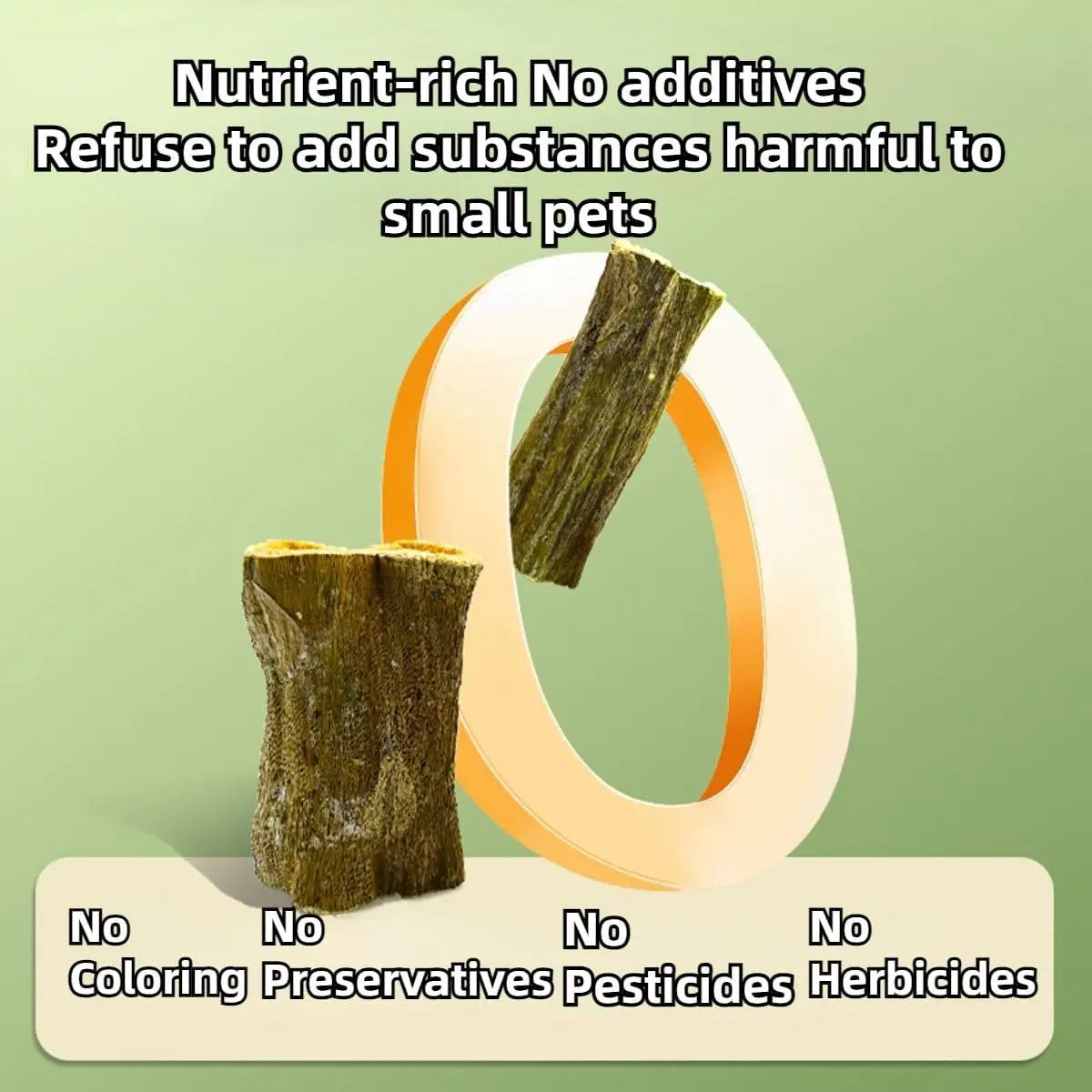 Natural Bunny Chew Toys,Organic Papaya Wood Chew Sticks Hamster Chew Toy for Teeth Hamster Guinea Pig Rat Gerbils