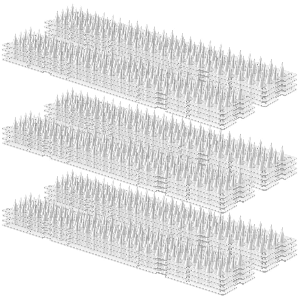 24Pcs Plastic Fence Wall Spikes Bird Deterrent Spikes Anti Climb Cat Animal Repellent For Garden Fences Birds Pigeons Spikes