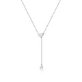 ANDYWEN 925 Sterling Silver Gold Adjustable Chain Heart Pendant Charm Necklace Drop Choker Resizable Women Luxury Jewekry