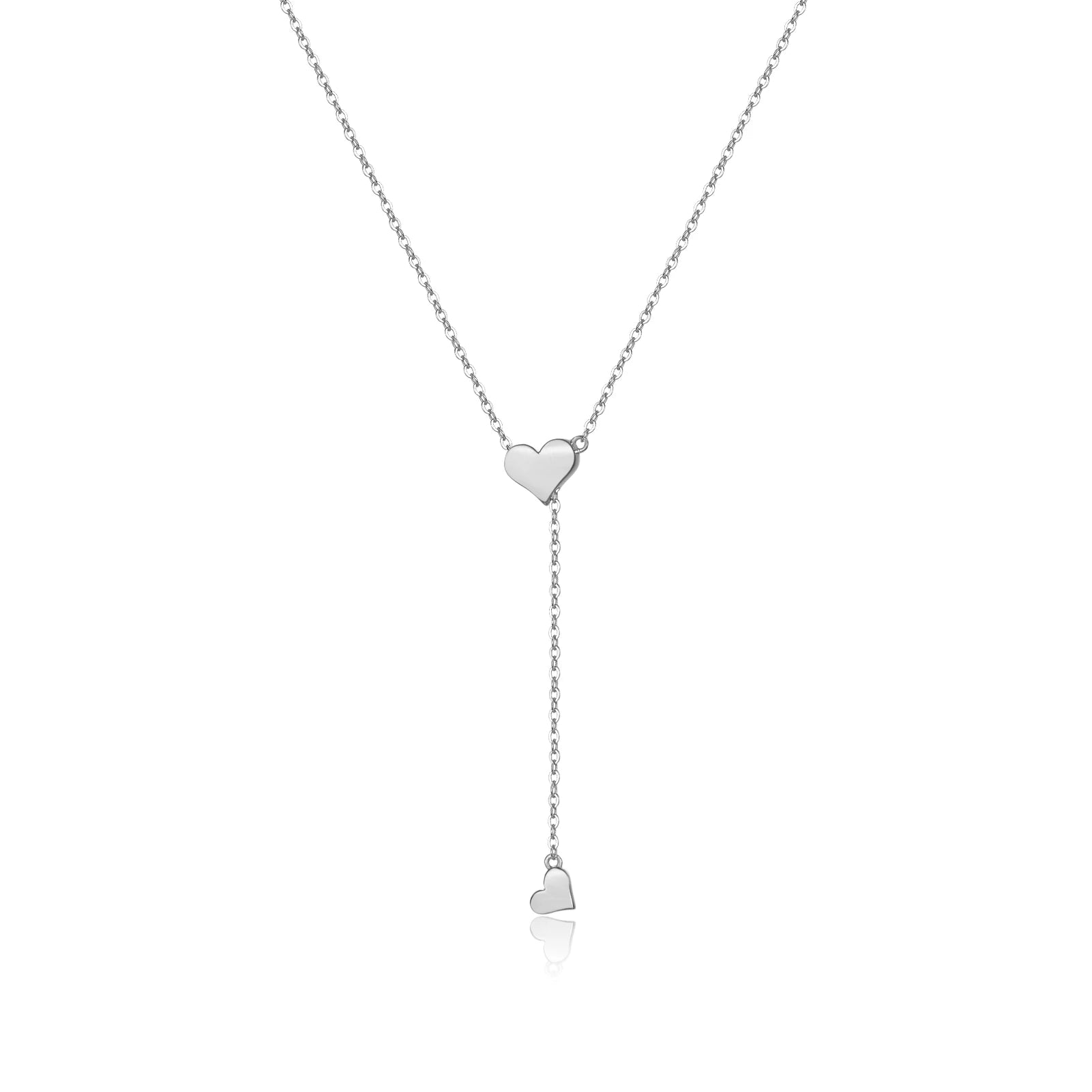 ANDYWEN 925 Sterling Silver Gold Adjustable Chain Heart Pendant Charm Necklace Drop Choker Resizable Women Luxury Jewekry