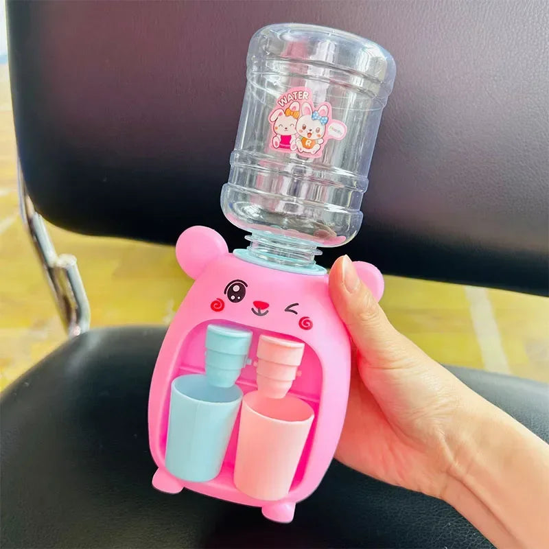 Children Cute Kapibara Water Dispenser Toy with Dual Cup Cartoon Cold/Warm Water Juice Drinking Fountain Simulation Kitchen Toys