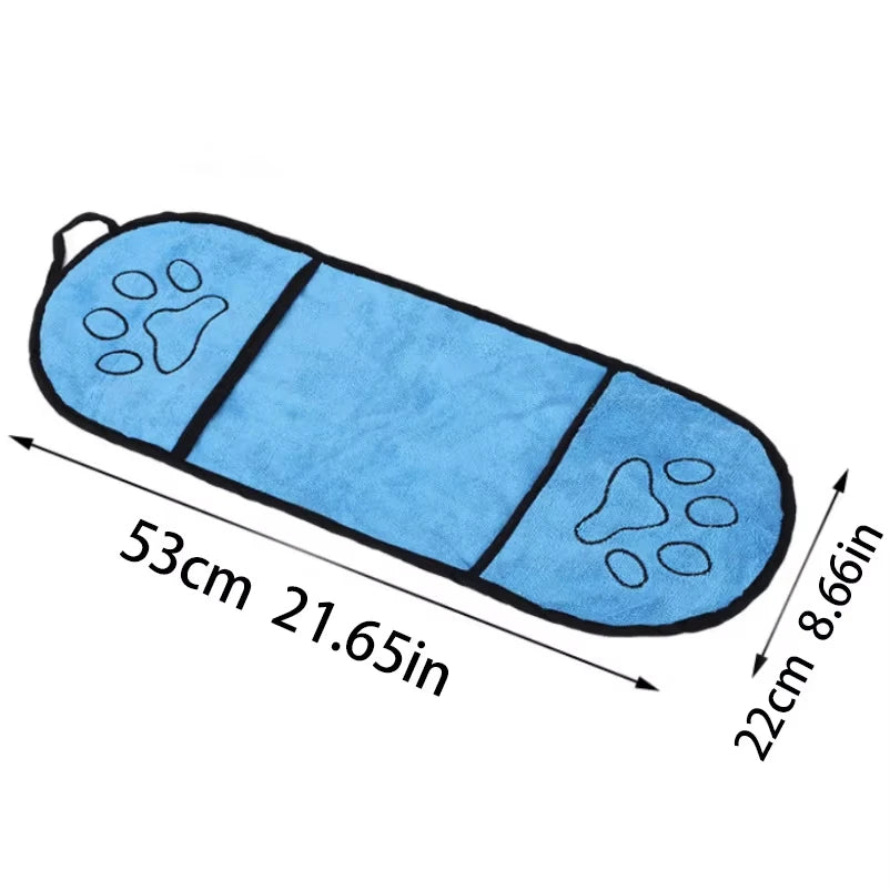 Super Absorbent Pet Bath Towel Quick-drying Cat Towels Convenient Soft Bath Robe Dry Pet Cleaning Washcloth Dog Accessories