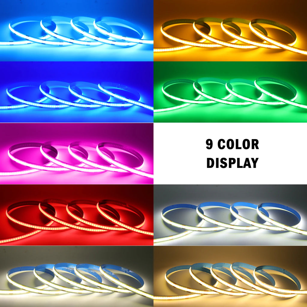 Battery Powered COB LED Strip Light 5V 320LEDs/M Flexible Diode Tape 3MM 5MM 8MM Linear Ribbon Indoor Lighting Lamp Backlight