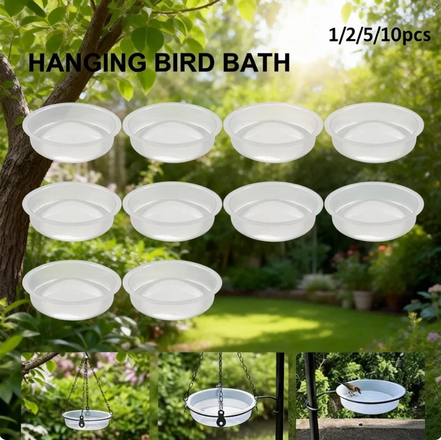 Outdoor Garden Hummingbird Water Dish Tray Replacement Plastic Birdbath Bowl Wild Bird Feeding Station Drinker Water Feeding