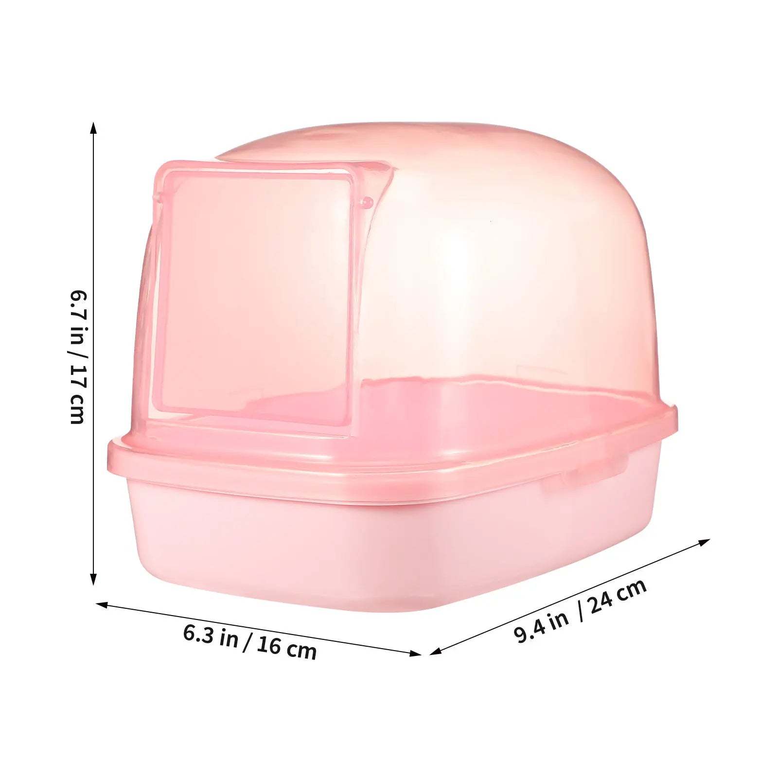 Plastic Hamster Sand Bath Box Sturdy Transparent Bath Basin for Small Pets Chinchilla Gerbil Guinea Pig Indoor Cage Accessory