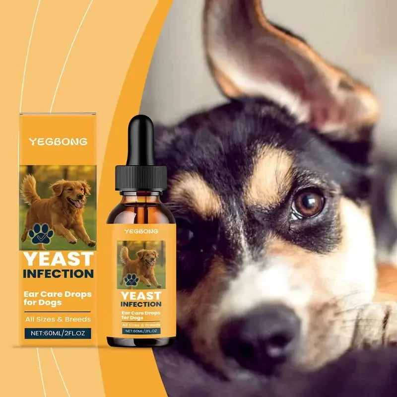 60ml Pet Ear Drops Dissolve Ear Wax Odor Remover Anti Itching Natural Non Irritating Hypoallergenic Ear Cleaner For Dogs