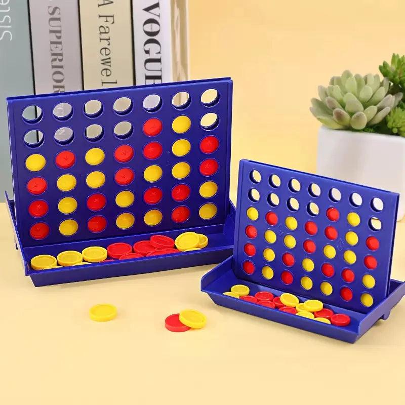 1PCS Four-In-A-Row Chess Connection Classic Family Board Game, Fun Educational Toy for Kids Aged 3+, Gift Box Packaging