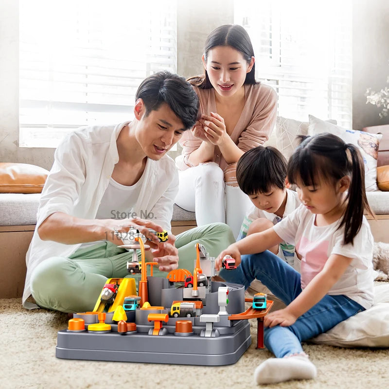 Hot Racing Rail Car Model Train Track Adventure Game Animals Space Rocket Toys Children Educational Brain Mechanical Interactive