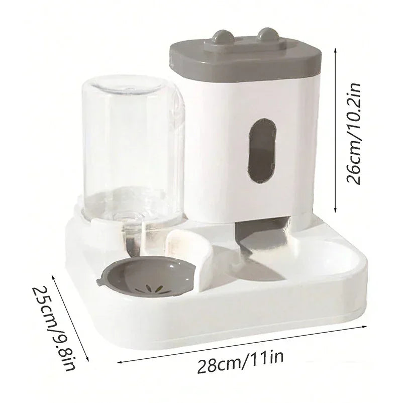 A1 Automatic 2-in-1 Feeder Dog Cat Food Bowl and Water Feeding Device Pet Large Dispenser Puppy Pet Kitten Bowl Accessories 1